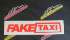 Samolepka Fake taxi nápis