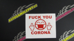 Samolepka Fuck you corona