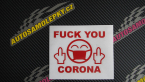 Samolepka Fuck you corona