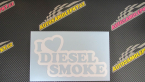 Samolepka I love diesel smoke nápis