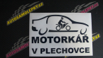 Samolepka Motorkář v plechovce