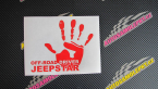 Samolepka Off road driver - Jeep star nápis s rukou