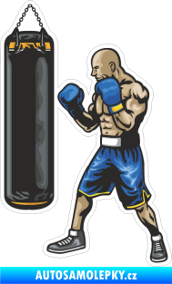 Samolepka Barevný boxer 001 levá s boxovacím pytlem
