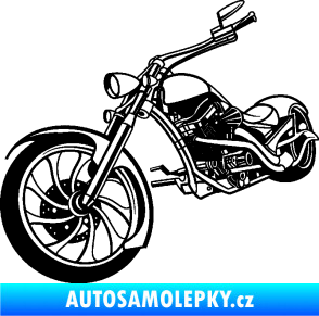 Samolepka Motorka chopper 002 levá černá