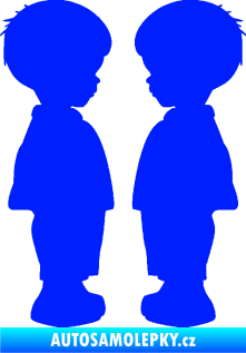 Samolepka Dítě v autě 073 dva chlapečci sourozenci modrá dynamic