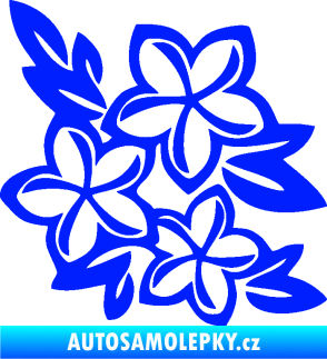 Samolepka Květina dekor 032 pravá modrá dynamic
