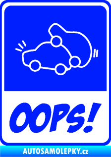 Samolepka Oops love cars 001 modrá dynamic