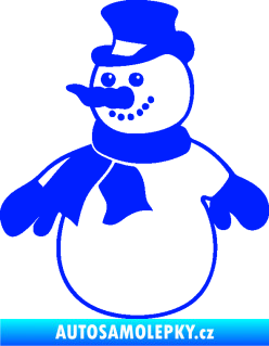 Samolepka Sněhulák 002 levá vánoční dekor modrá dynamic