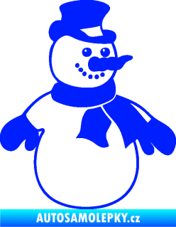 Samolepka Sněhulák 002 pravá vánoční dekor modrá dynamic