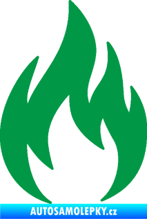 Samolepka Oheň 002 plamen zelená
