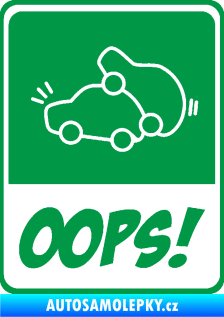 Samolepka Oops love cars 001 zelená