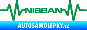 Samolepka Srdeční tep 051 Nissan zelená