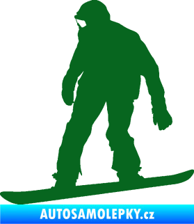 Samolepka Snowboard 027 levá tmavě zelená