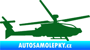 Samolepka Vrtulník 013 pravá tmavě zelená