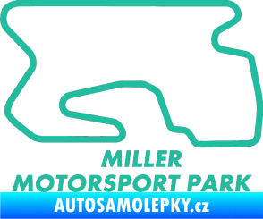 Samolepka Okruh Miller Motorsport Park outer tyrkysová