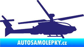 Samolepka Vrtulník 013 pravá střední modrá
