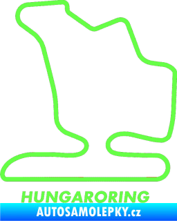 Samolepka Okruh Hungaroring Fluorescentní zelená