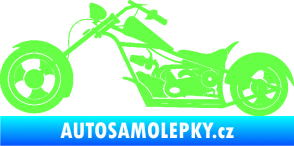 Samolepka Motorka chopper 001 levá Fluorescentní zelená