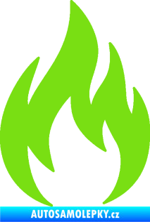 Samolepka Oheň 002 plamen zelená kawasaki