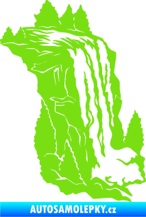 Samolepka Vodopád pravá krajina zelená kawasaki