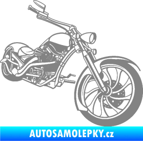 Samolepka Motorka chopper 002 pravá šedá