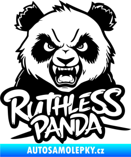 Samolepka Ruthless panda nemilosrdná graffiti šedá