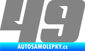 Samolepka Startovní číslo 49 typ 6 šedá