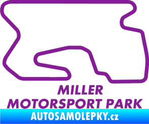 Samolepka Okruh Miller Motorsport Park outer fialová