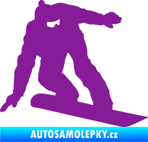 Samolepka Snowboard 025 pravá fialová