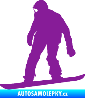 Samolepka Snowboard 027 levá fialová