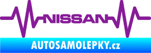 Samolepka Srdeční tep 051 Nissan fialová