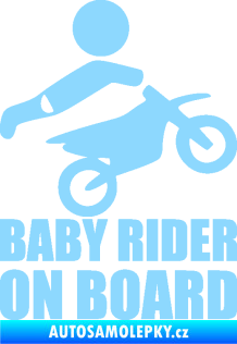 Samolepka Baby rider on board pravá světle modrá