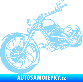 Samolepka Motorka chopper 002 levá světle modrá