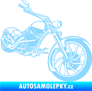 Samolepka Motorka chopper 002 pravá světle modrá