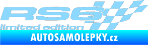 Samolepka RS6 limited edition pravá světle modrá