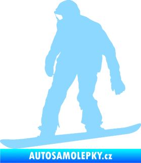 Samolepka Snowboard 027 levá světle modrá