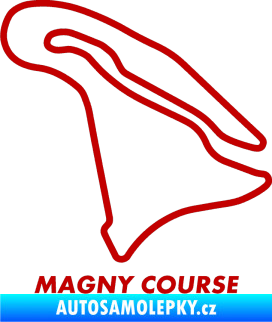 Samolepka Okruh Magny Course tmavě červená
