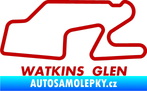 Samolepka Okruh Watkins Glen International tmavě červená