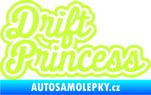 Samolepka Drift princess nápis limetová