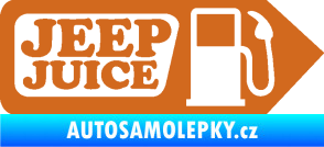 Samolepka Jeep juice symbol tankování oříšková