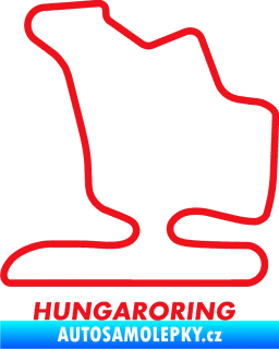 Samolepka Okruh Hungaroring červená