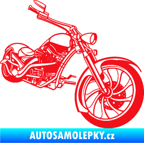 Samolepka Motorka chopper 002 pravá červená