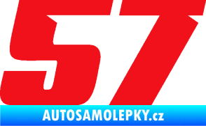 Samolepka Startovní číslo 57 typ 6 červená