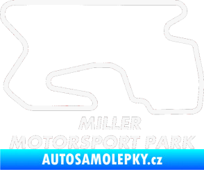 Samolepka Okruh Miller Motorsport Park outer bílá