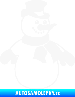 Samolepka Sněhulák 002 pravá vánoční dekor bílá