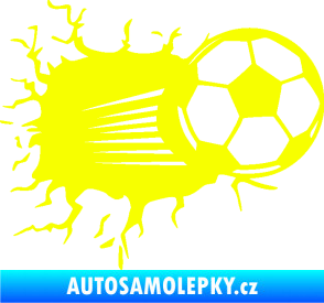 Samolepka Fotbalový míč 005 pravá Fluorescentní žlutá