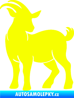 Samolepka Koza 004 pravá Fluorescentní žlutá
