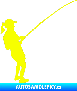 Samolepka Rybář 005 pravá Fluorescentní žlutá