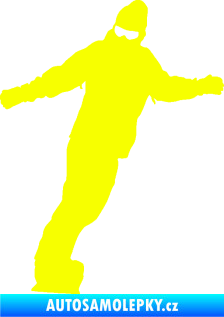 Samolepka Snowboard 031 levá Fluorescentní žlutá