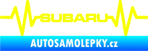 Samolepka Srdeční tep 087 Subaru Fluorescentní žlutá